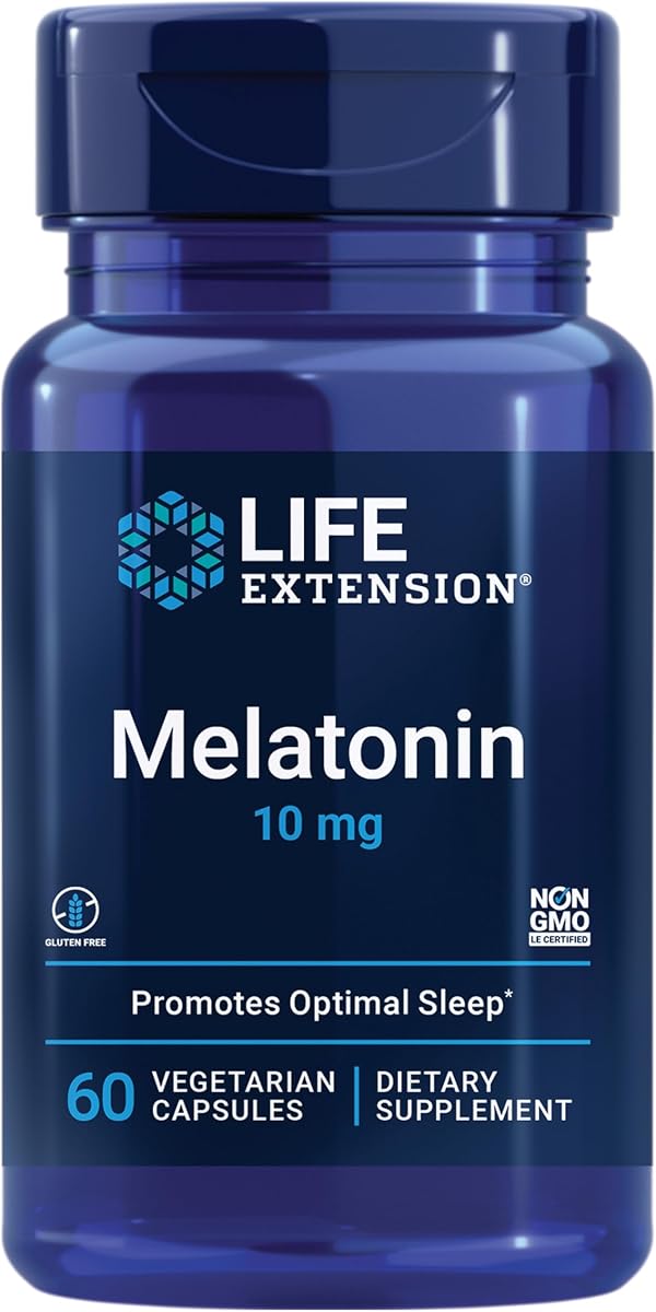 Melatonin, 10 mg, Healthy Dose, Our Highest Available Dosage, for Sleep Support, Healthy Immune Response, Oxidative Stress Defense, Vegetarian, 60 Capsules | Our Highest Available Dosage for Sleep Support, Healthy Immune Response & Oxidative Stress Defense, Vegetarian