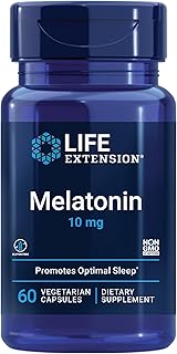 Life Extension Melatonin, 10 mg, Healthy Dose, Our Highest Available Dosage, for Sleep Support, Healthy Immune Response, Oxidative Stress Defense, Vegetarian, 60 Capsules