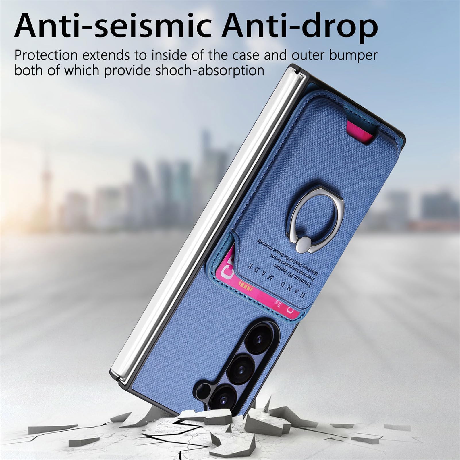 Etui magnetyczne do Samsung Galaxy Z Fold 6, zdejmowane etui portfelowe antypoślizgowe skórzane etui biznesowe z obrotową metalową podstawką, zielone, Z Fold 6