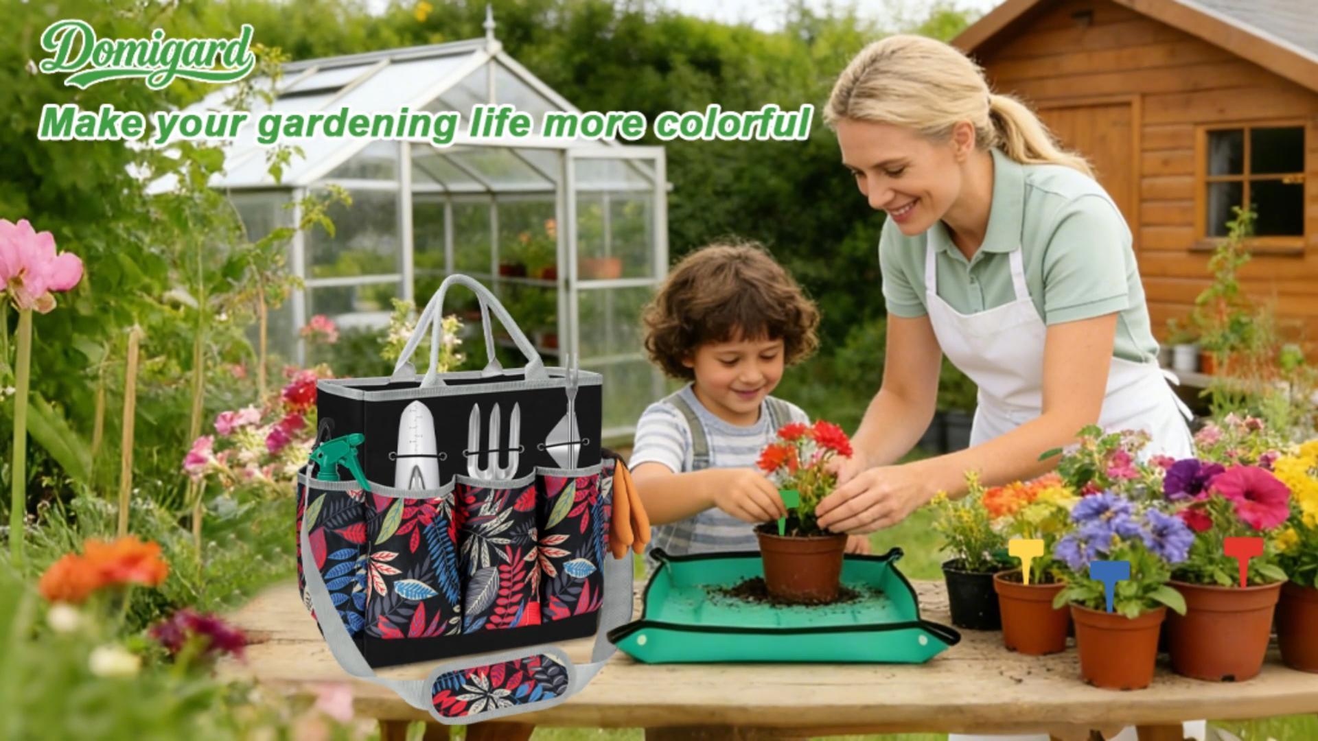 Set de herramientas para jardín 22 piezas acero inoxidable miniatura 7