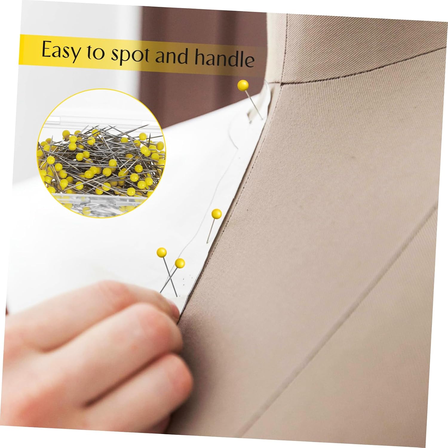 500Pcs Glass Head Pins for Jewelry Making Quilting and Crafts Durable Pins with Plated Wire for Sewing and Crafting Projects