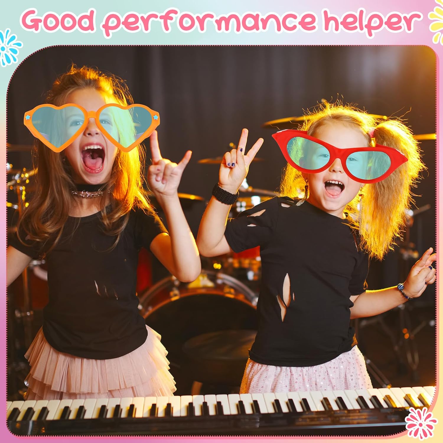 12 Pcs Jumbo Sunglasses Giant Clown Funny Props Novelty Sunglasses Fun Shutter Shades for Costume Cosplay - Image 4