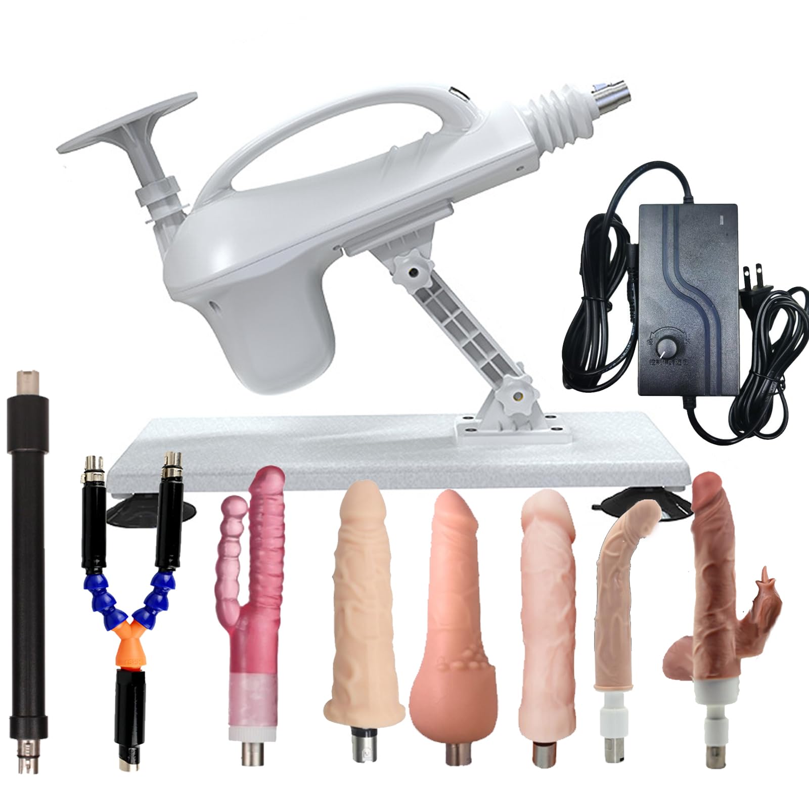 AMAZBEE Macchina del sesso per le donne con Multi Allegati Spinta automatico Fuck Machine Dildo Vibratore giocattolo con riscaldamento Display digitale Auto Thrusting Design (8pcs,1)