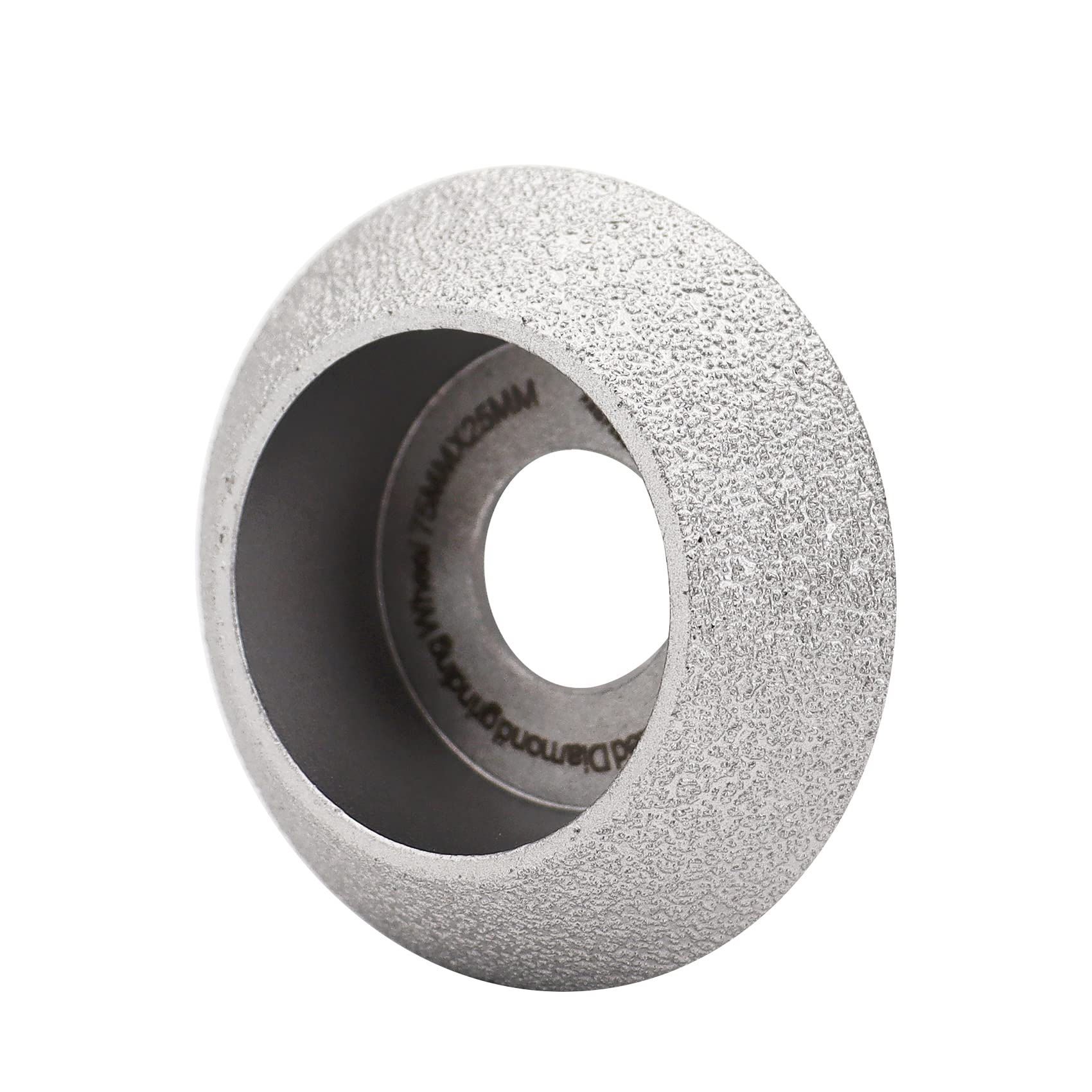 SHDIATOOL 75mm Diamond Hand Profile Wheel Height 25mm Convex Curve Edge Grinding Wheel Grooves for Stone Marble Granite Stone