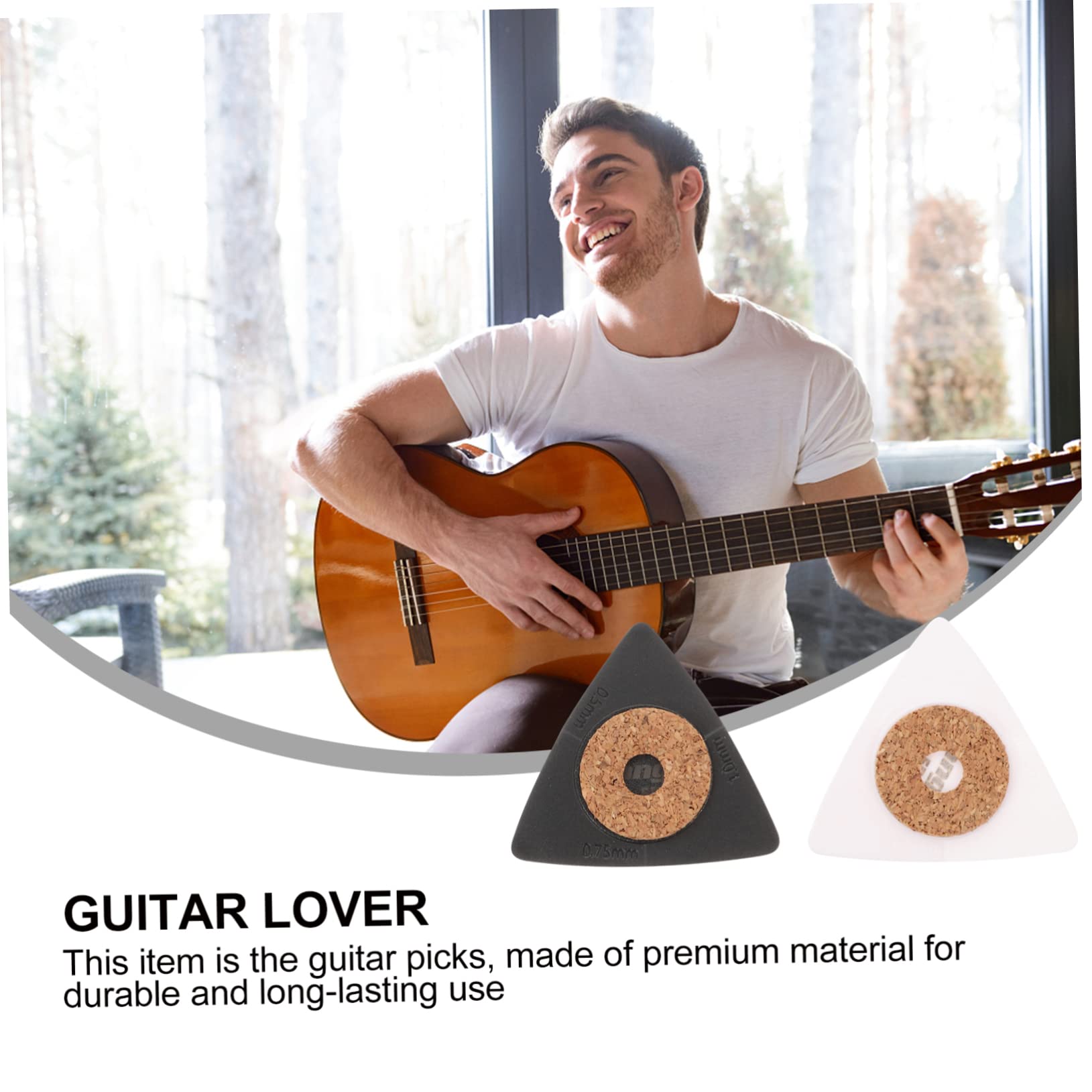 VICASKY 4juegos Púas De Guitarra Triangulares Herramientas De Práctica Musical Accesorio Ligero y Portátil Para Guitarristas