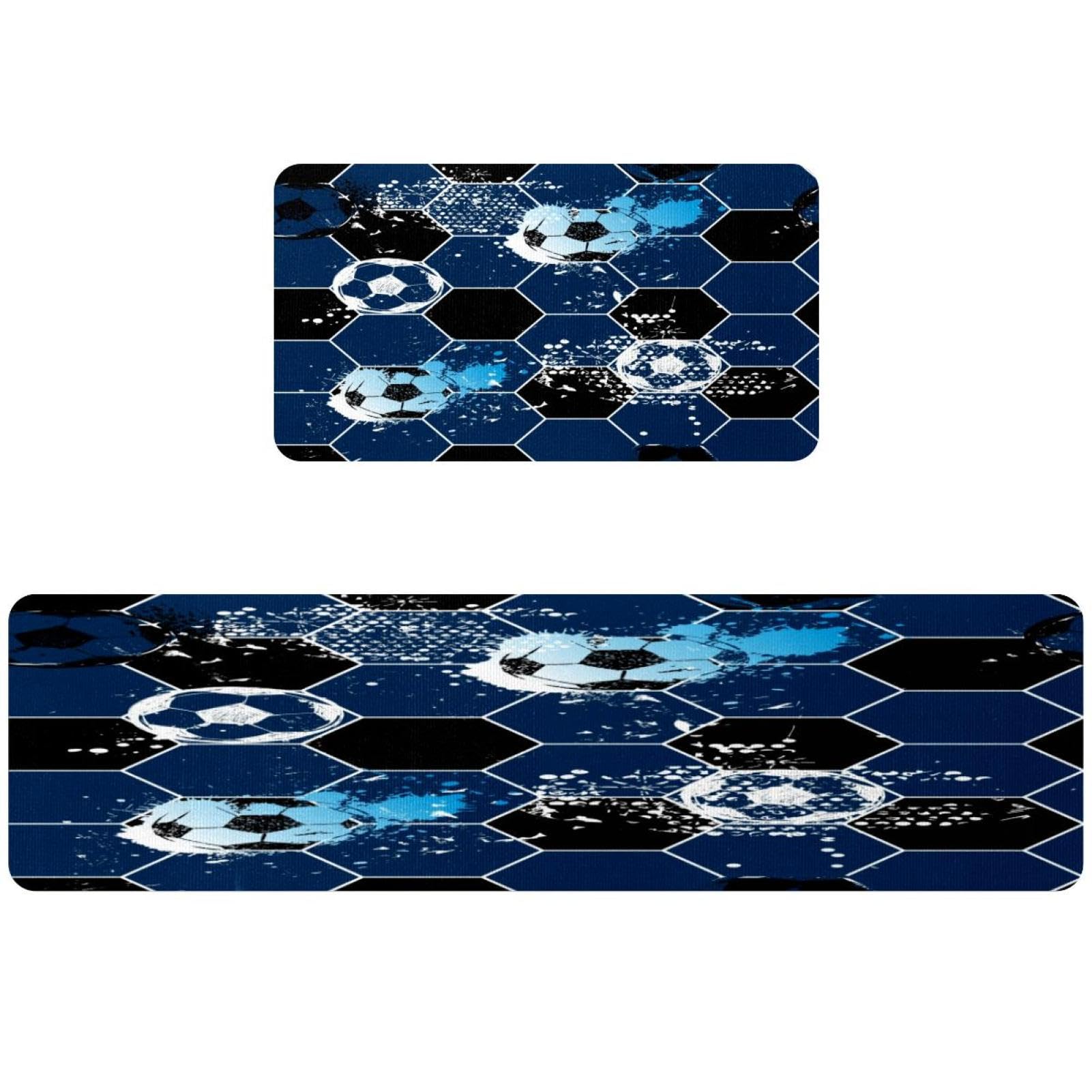 Alfombra absorbente cocina lavable pack de 2 alfombrillas antideslizantes fútbol VAPOKF