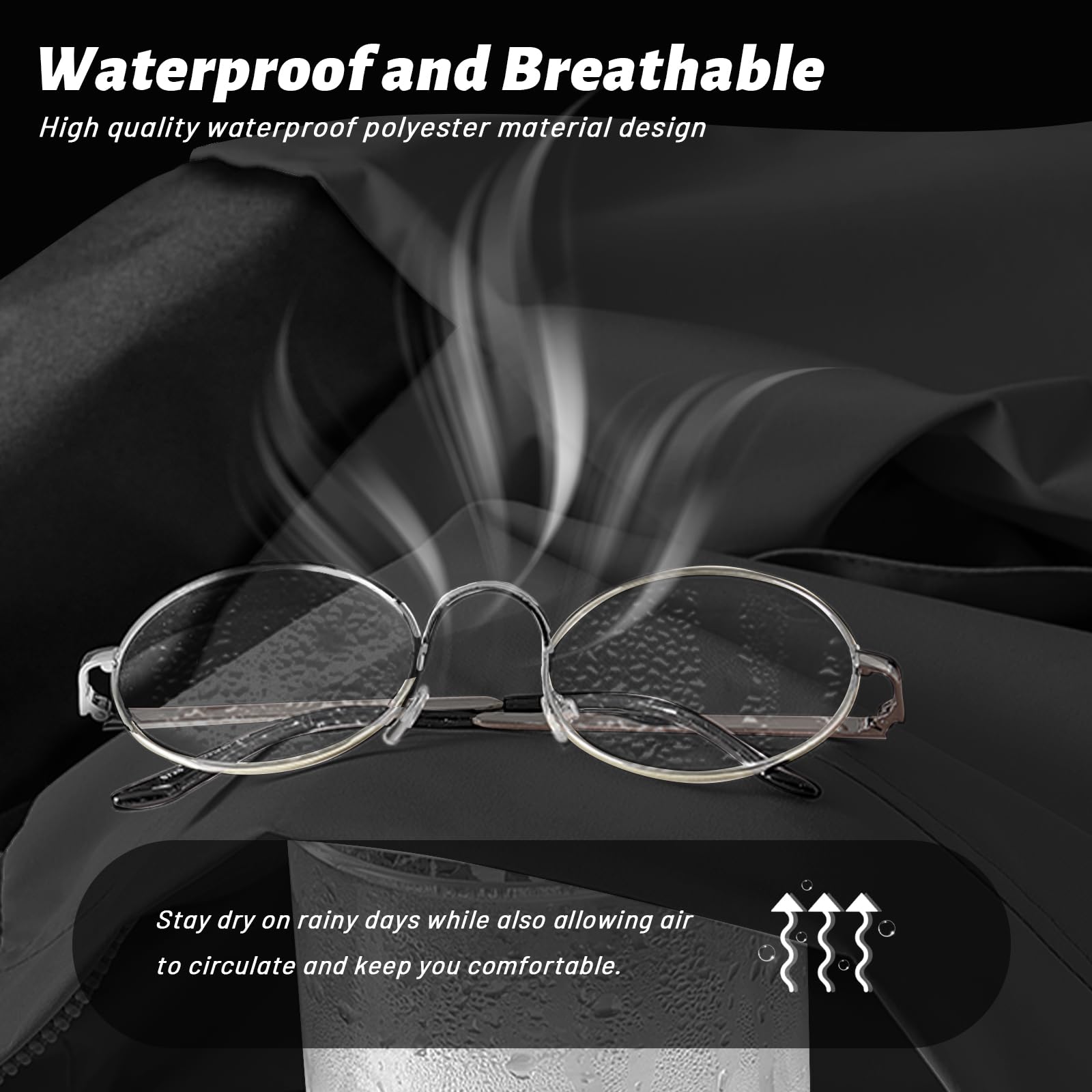 Chubasquero Impermeable para Hombre para Exteriores Transpirable Antiincrustante Chubasquero para Senderismo Cortavientos con Capucha Desmontable y Bolsillo con Cremallera