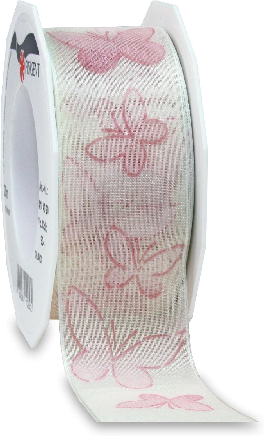 Printed Ribbon, 20-m-Roll 40 mm Width, Pink