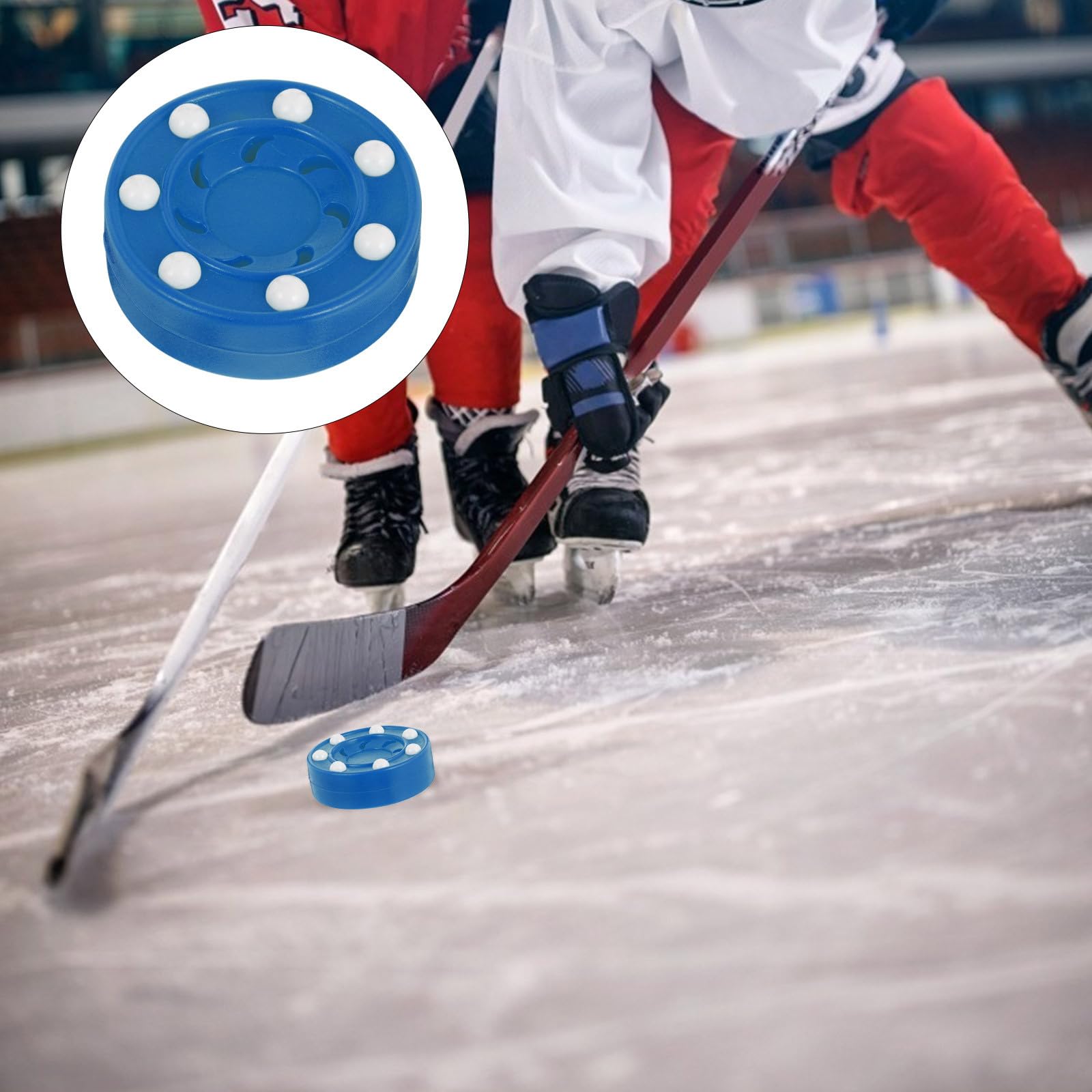 Tintenroller Inline-Hockey Airhockey-Pucks offizielle Rollhockey-Pucks Rollhockeyspiel Eishockey Pucks eisball rollatoren Spiel Hockey-Puck Eishockeybälle für Frauen pp rot