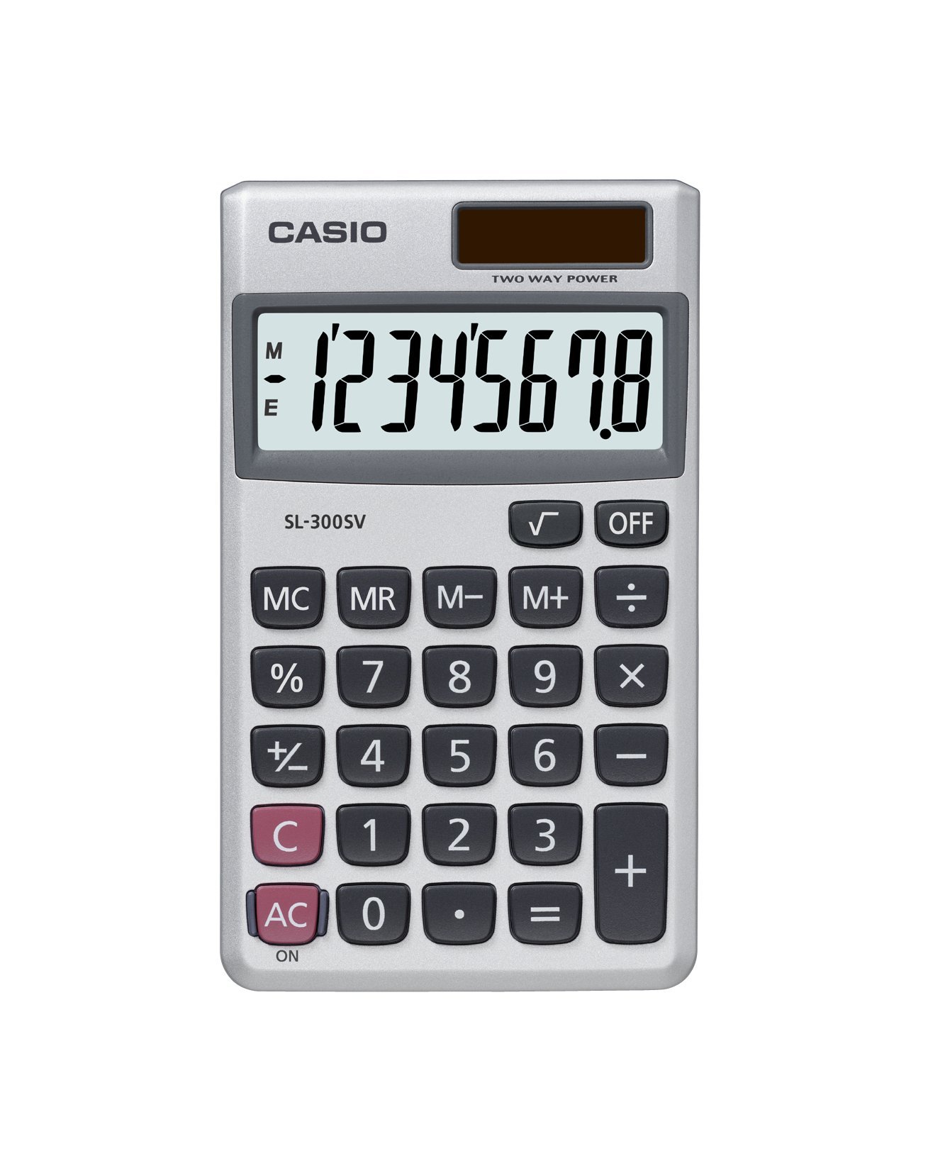 Casio SL-300SV Solar Powered Standard Function Calculator (SL-300SV)