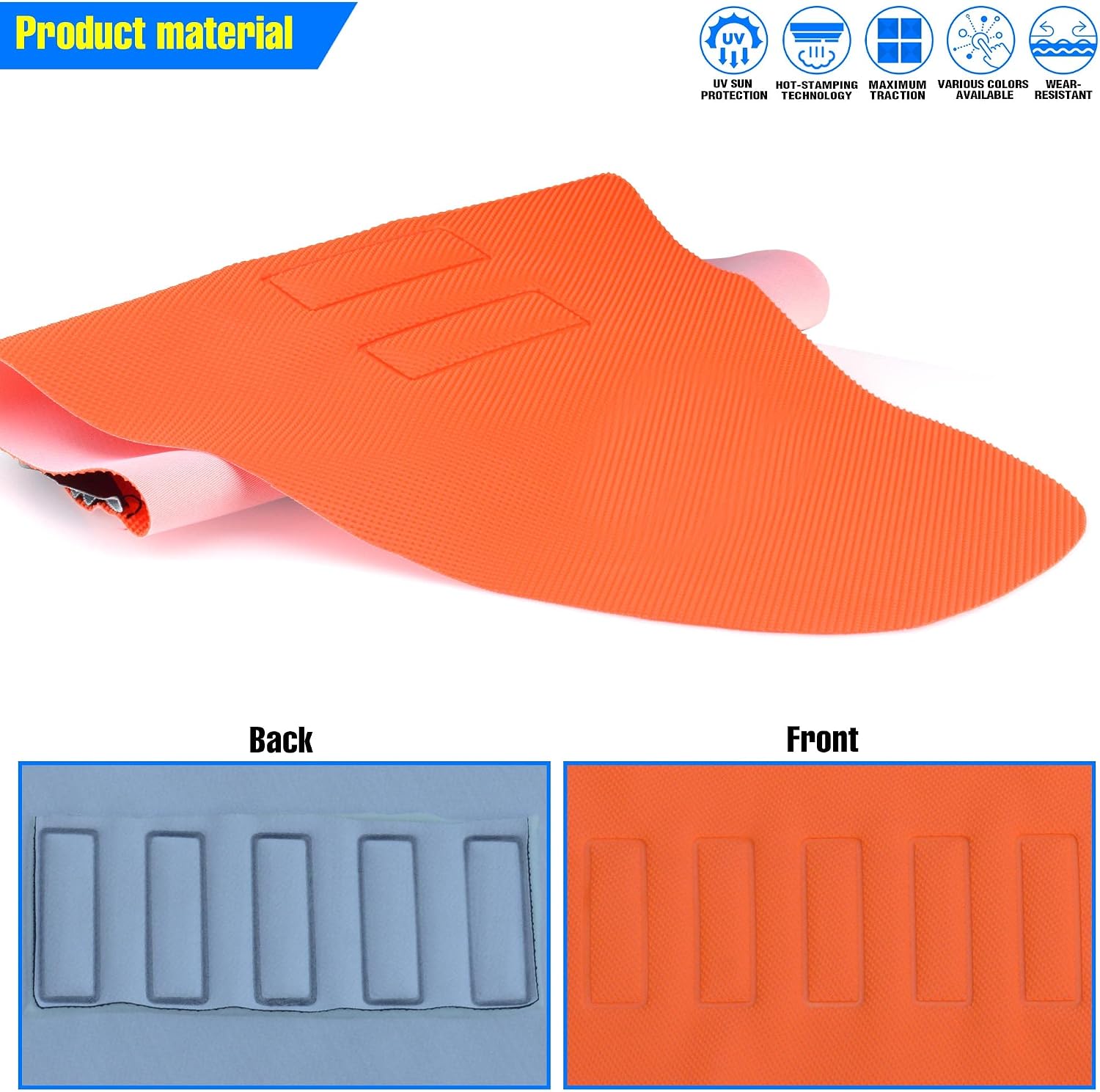 Universal Gripper Soft Seat Cover Diamond Texture for Motobike Dirt Motorcycle MX Cross Enduro Orange