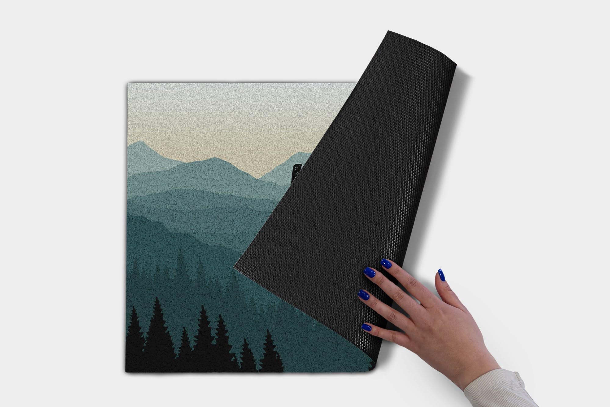 Tulup 90x60 cm Außenfußmatten Türmatte für draußen Outdoor-Wischmatte Schmutzfangmatte für draußen - Süße Heimatberge