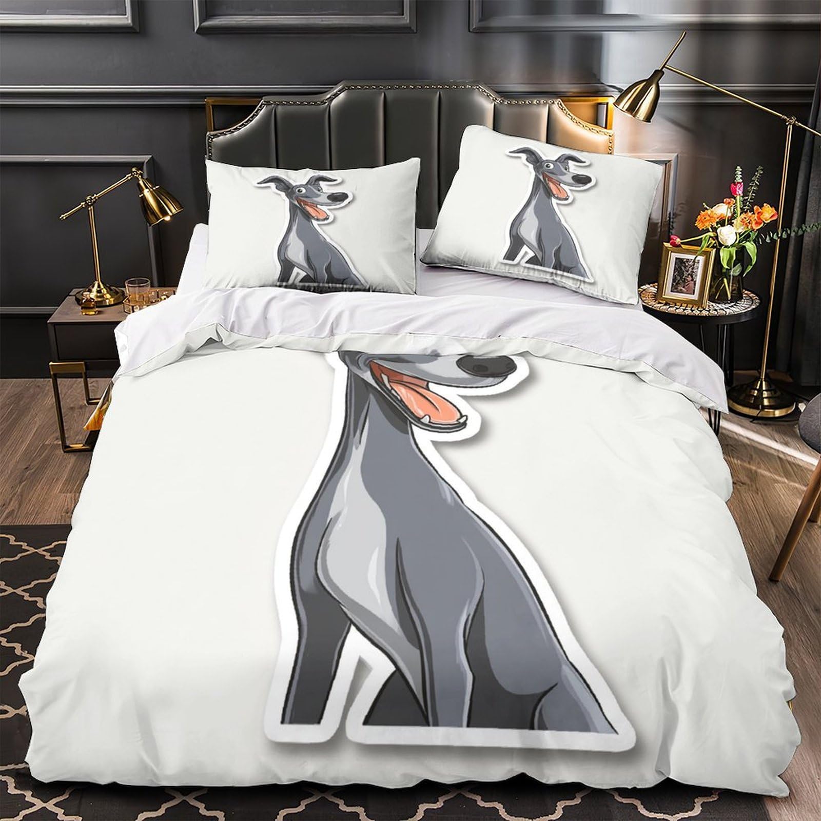 Housse de couette microfibre hypoallergénique et thermorégulatrice pour lit 2 personnes