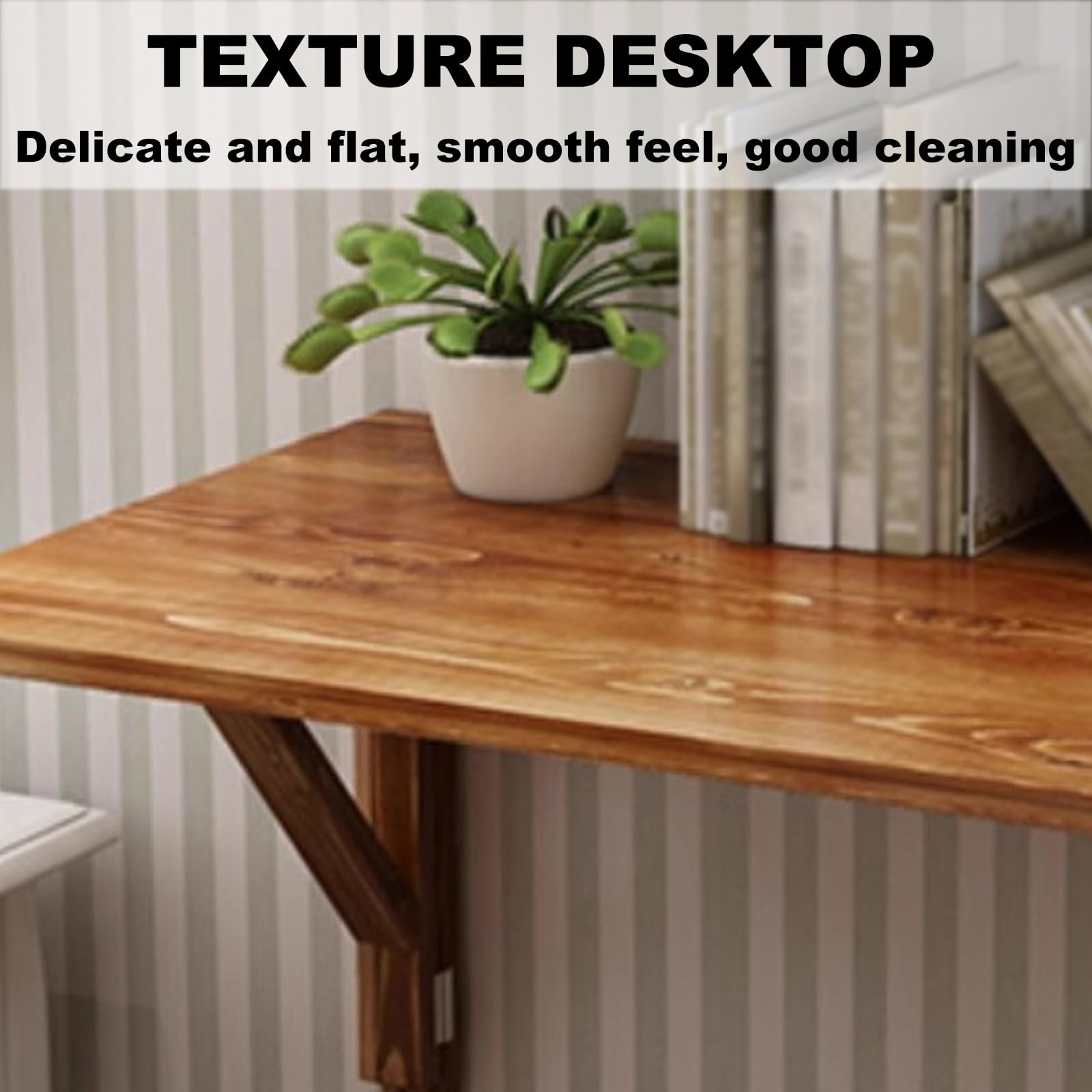 Mesa de pared plegable de madera maciza para montar en la pared, banco de trabajo que ahorra espacio para oficina en casa, cocina o espacios pequeños, diseño versátil