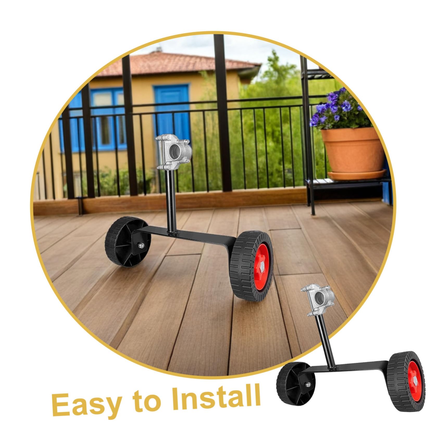 Rueda Auxiliar para Soporte Estable Accesorio para Recortadora de Césped Ligera y Compatible con Ruedas Carrito Resistente