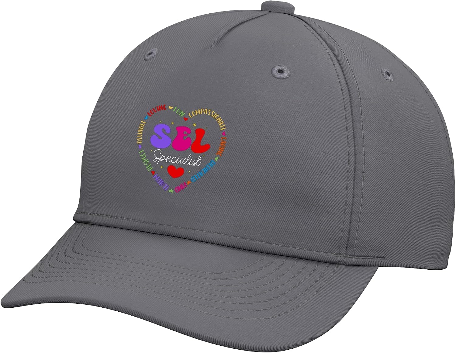 Groovy Social Emotional Learning Teacher SEL Specialist Adjustable Baseball Hat