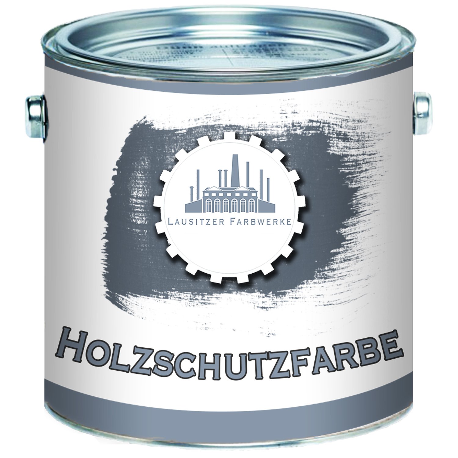 Lausitzer Farbwerke Holzschutzfarbe traditionelle Wetterschutzfarbe hochdeckender und effektiver Holzschutz in Weiß Beige Grün Schwedenrot Rotbraun Dunkelbraun Schwarz (2,5 L, Weiß)