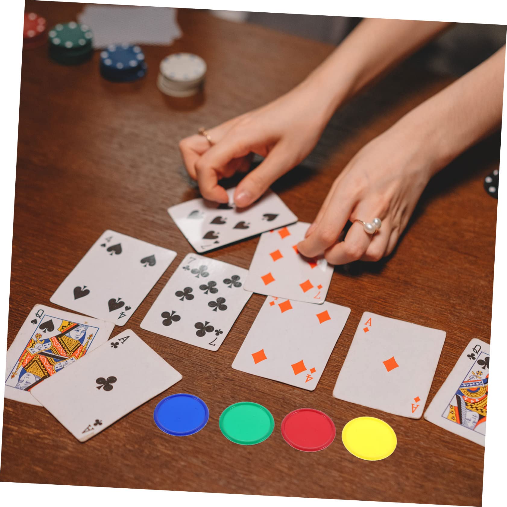320stücke Kunststoff Poker Chips Blank Chips Zählen Discs Spiel Spielen Tokens