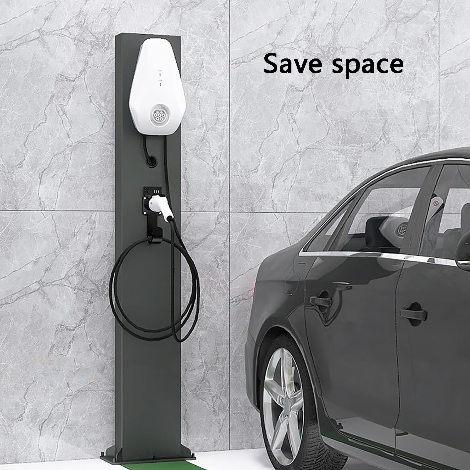 Podstawka pod ładowarkę EV, zewnętrzna podstawka pod ładowarkę EV - wytrzymała, bezpieczna stacja ładowania, kompatybilna z 95% ładowarkami pojazdów elektrycznych, stabilna, pogrubiona podst