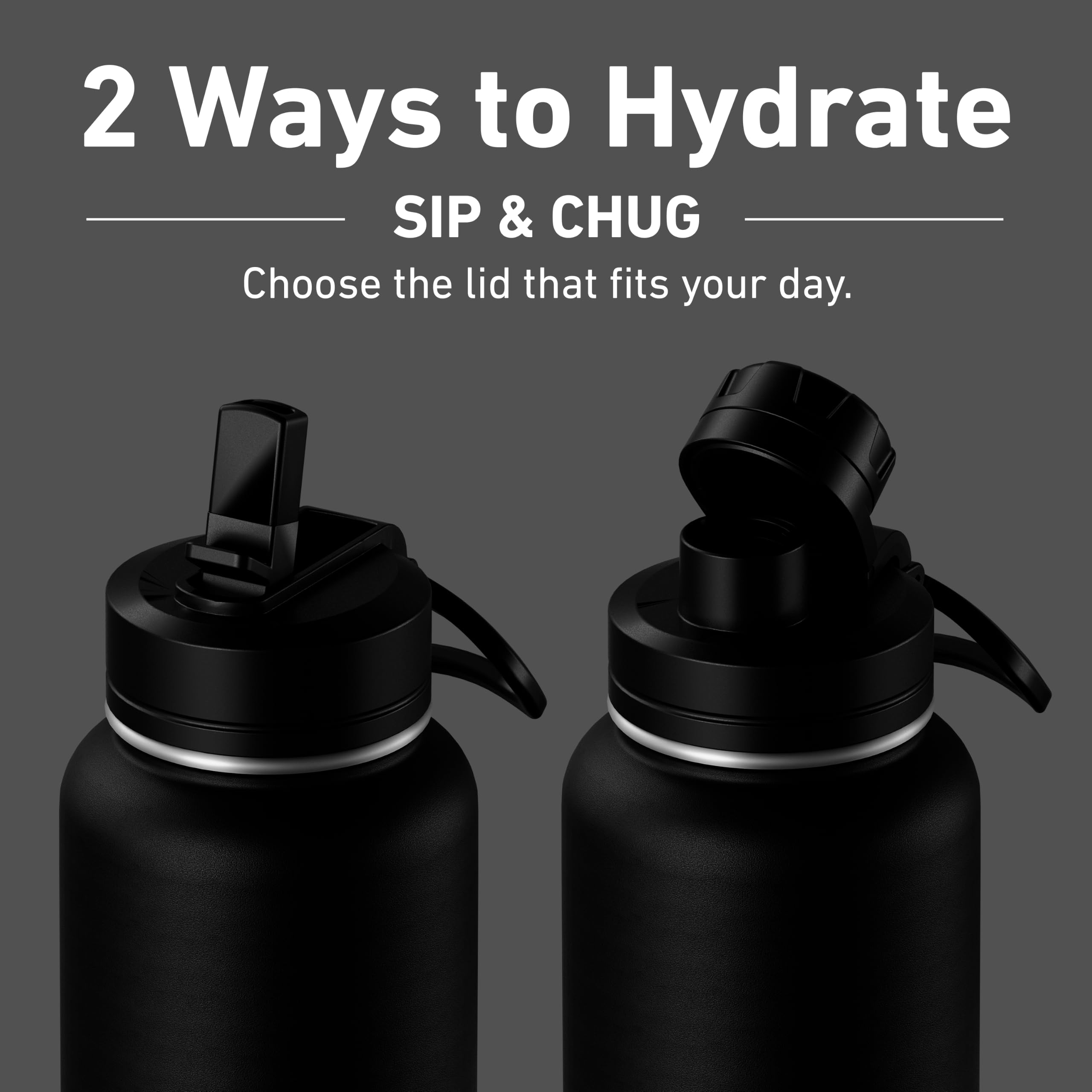 Amazon.com: Hydrapeak 32oz Sport Insulated Water Bottle with Straw
