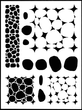 9"x12" Stone Pebble Tilings Stencil by Valerie Sjodin