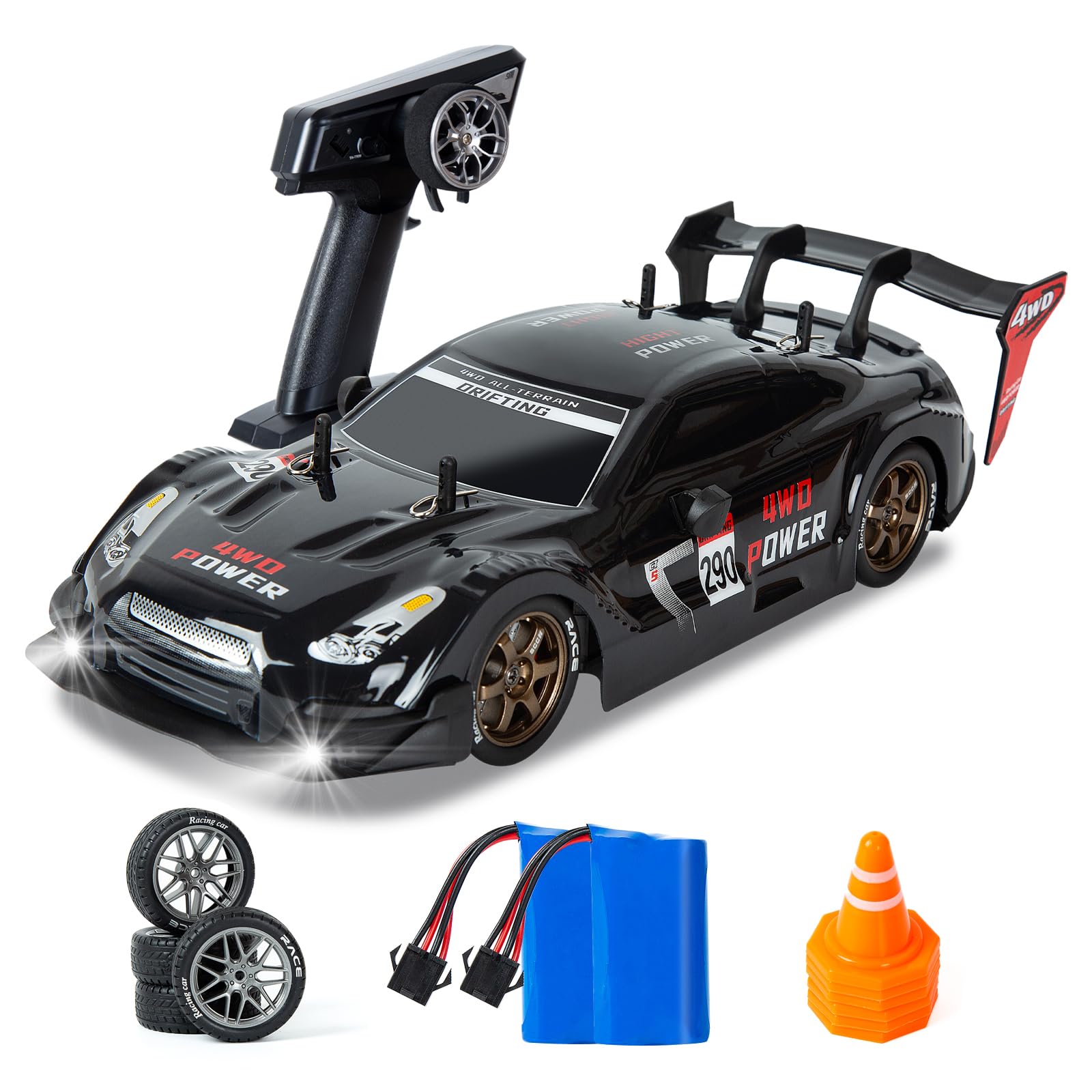 BORSTOYPRO RC Drift Car, 1:14 Remote Control Drift Car 4WD GT Drift RC Cars High Speed Racing Vehicle Drifting Cars with Proportional Throttle Toy for Adults Boys Kids