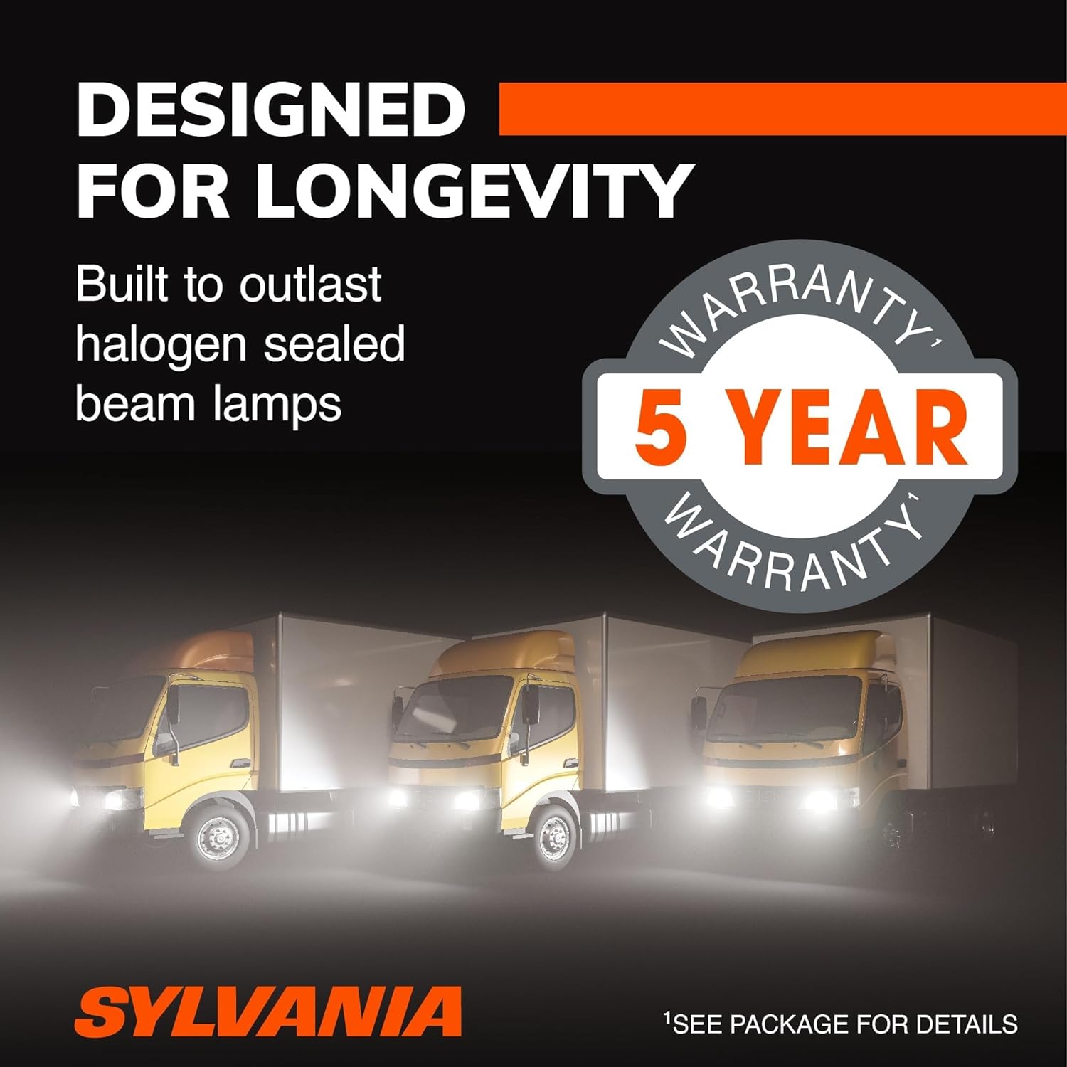 SYLVANIA LED Sealed Beam Headlight - H6054SL.BX - Fits H6054 & H6052 - Bright, Durable, Energy-Efficient Automotive Headlight - 1 Lamp Per Box