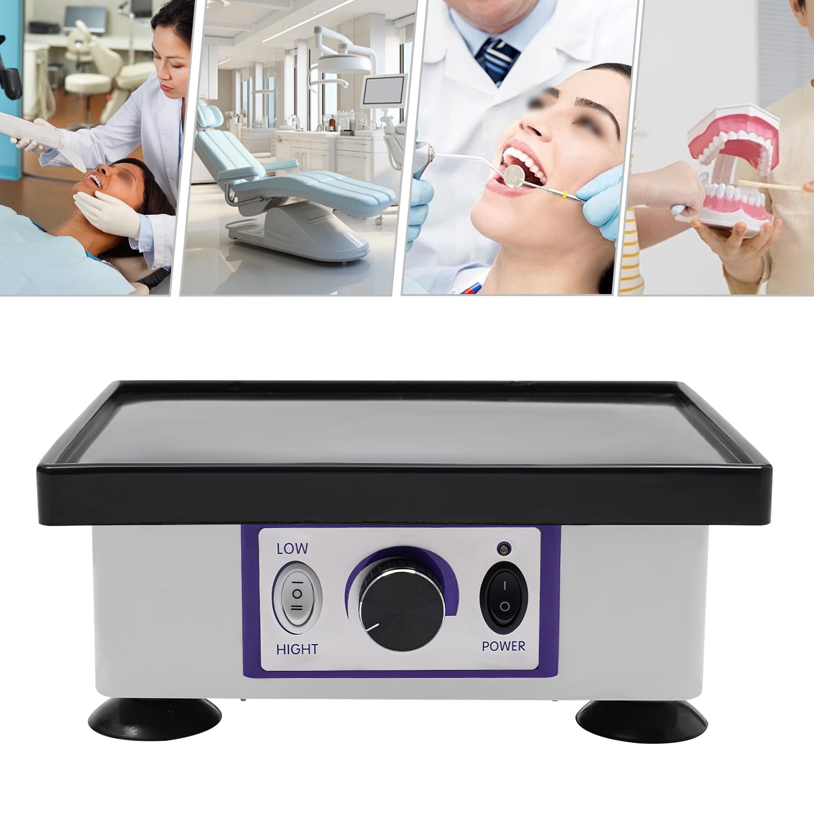 Dental Oszillator, 150W Quadratischer Dentalvibrator, Gipsvibrator Motor aus Reinem Kupfer Laborgeräte Vibrator Stufenlose Drehzahlregelung Vibrating