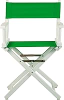 Vista 6 de Casual Home - Silla de director de 18.0 in, marco blanco con lona verde