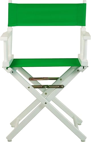 Miniatura 6 de Casual Home - Silla de director de 18.0 in, marco blanco con lona verde