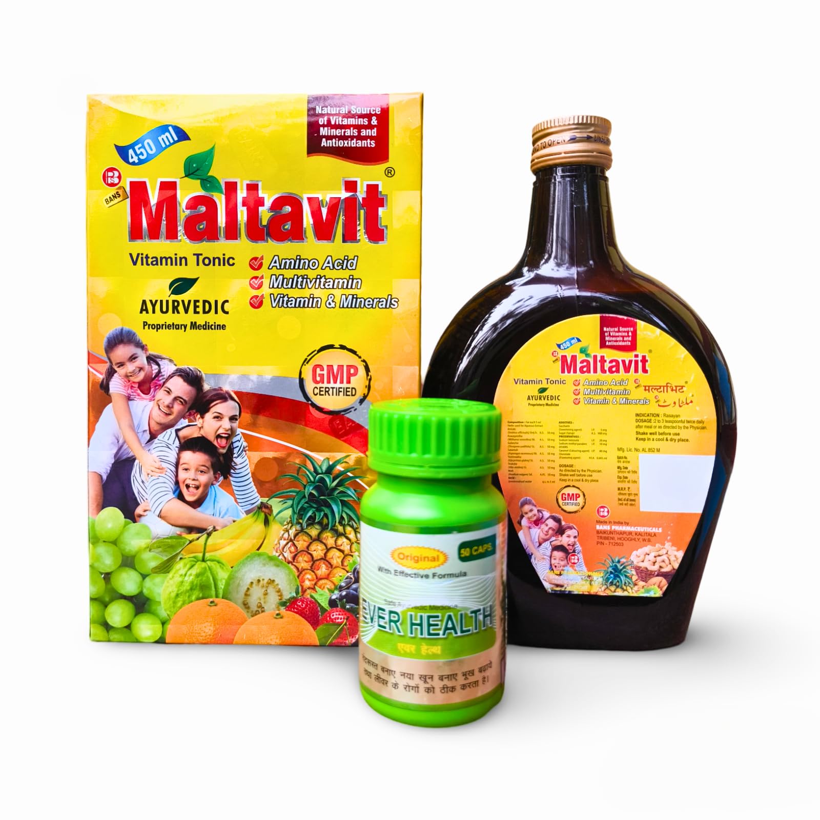 generic Maltavit Vitamin Tonic + Ever Health Capsules – Ayurvedic Wellness Combo (PACK OF 2)-picture-24
