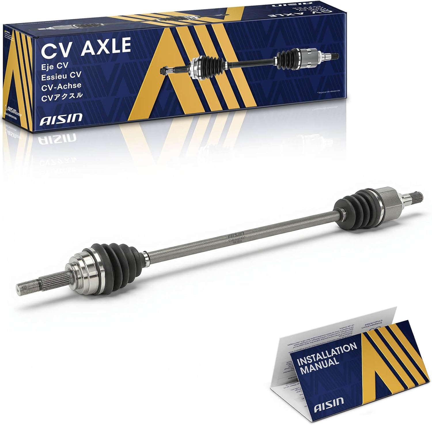 AISIN AFTERMARKET CVAN-01837 Front Passenger CV Axle Shaft Assembly - Compatible with Nissan Versa 2013-2017 - Automatic Transmission (AT)