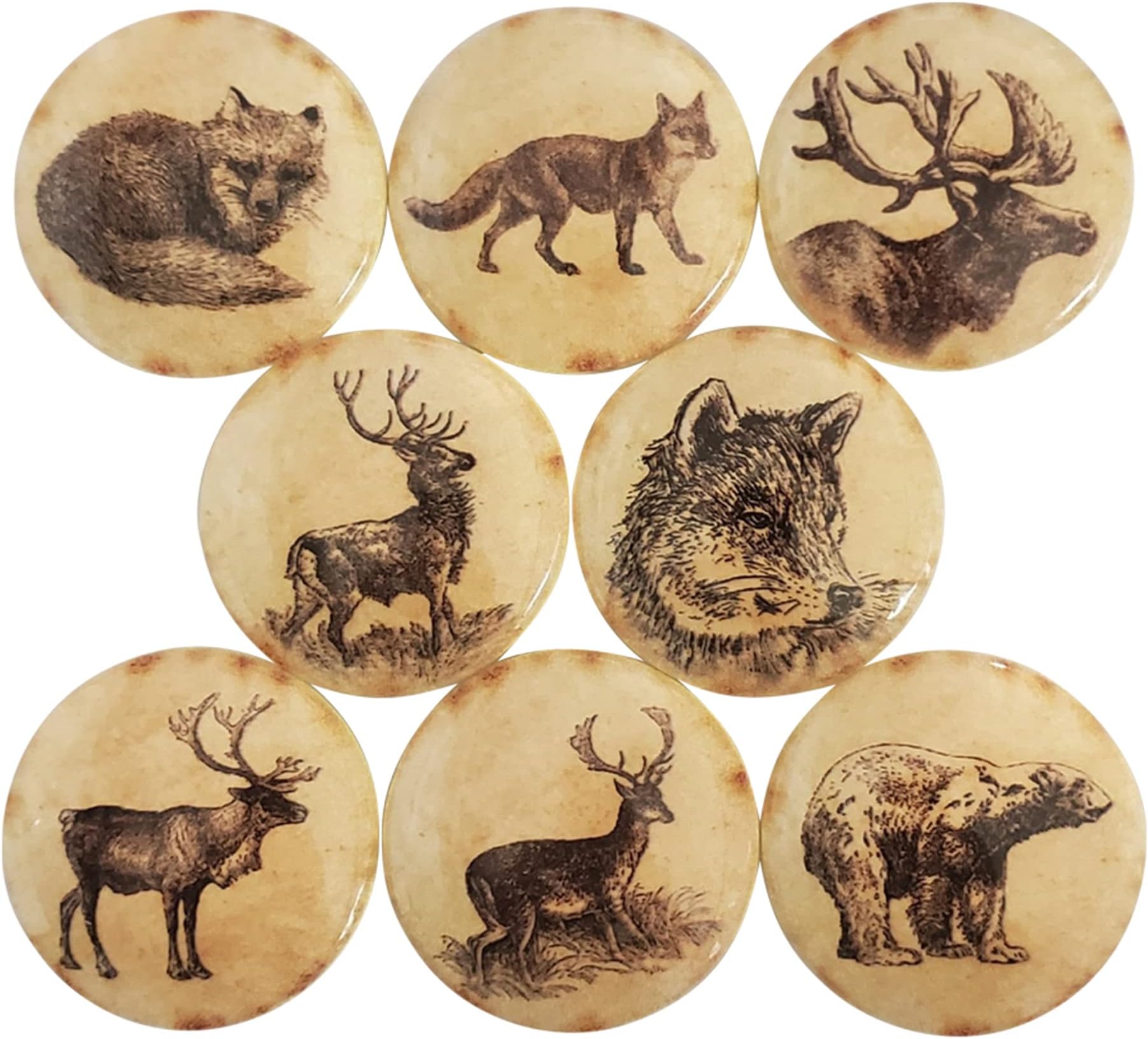 Twisted R Design Woodland Kitchen Cabinet Knobs, Decorative Animal Drawer Pulls, Rustic Animal Cabinet Handles, Set of 8 Dresser Knobs, Bathroom or Drawer Knobs