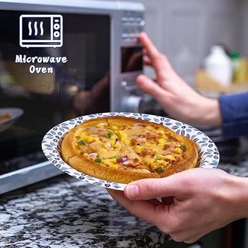 Miniatura 7 de JOLLY CHEF Platos de papel de 8.37 pulgadas, 140 unidades y 160 cuencos de papel de 20 onzas