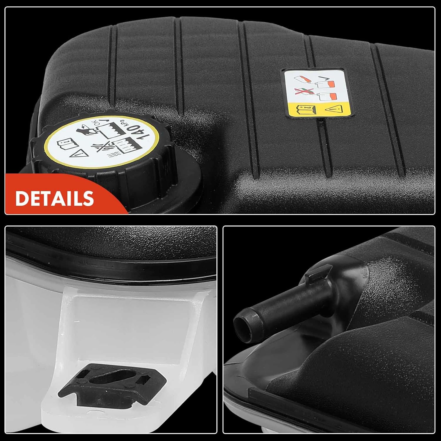 A-Premium Engine Coolant Overflow Recovery Reservoir Tank [W/Cap & Sensor] Compatible with Jaguar XF 2009-8Cyl 4.2L DOHC Supercharged, 20PSI, 2Pins