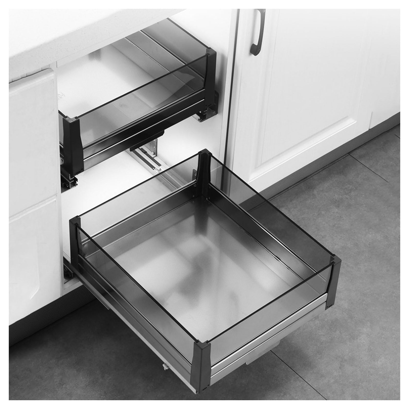 Cajón extraíble de 300-450 mm para armarios de cocina, el secreto para una despensa organizada