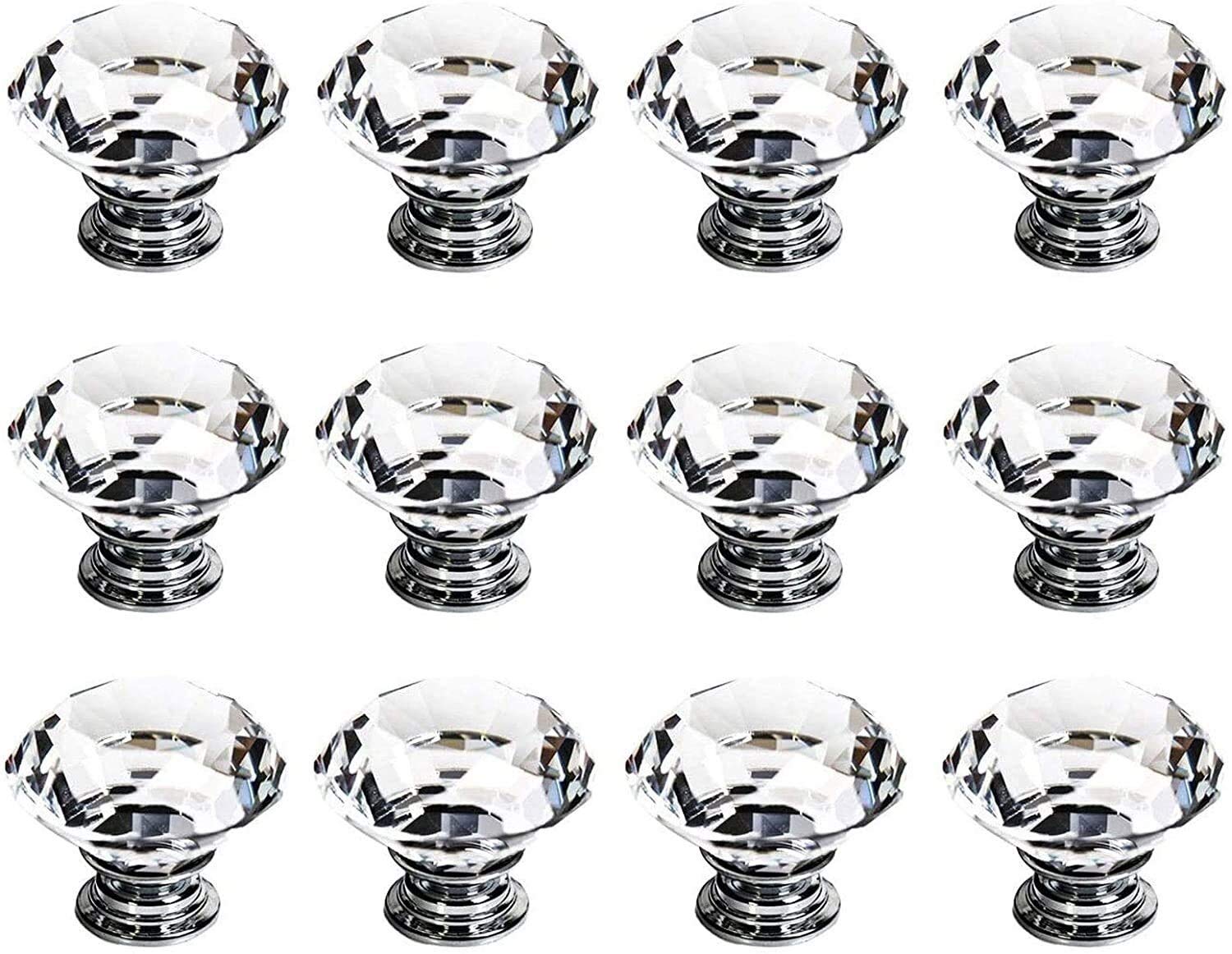 Poignées de diamant XMING en cristal véritable pour buffets et armoires