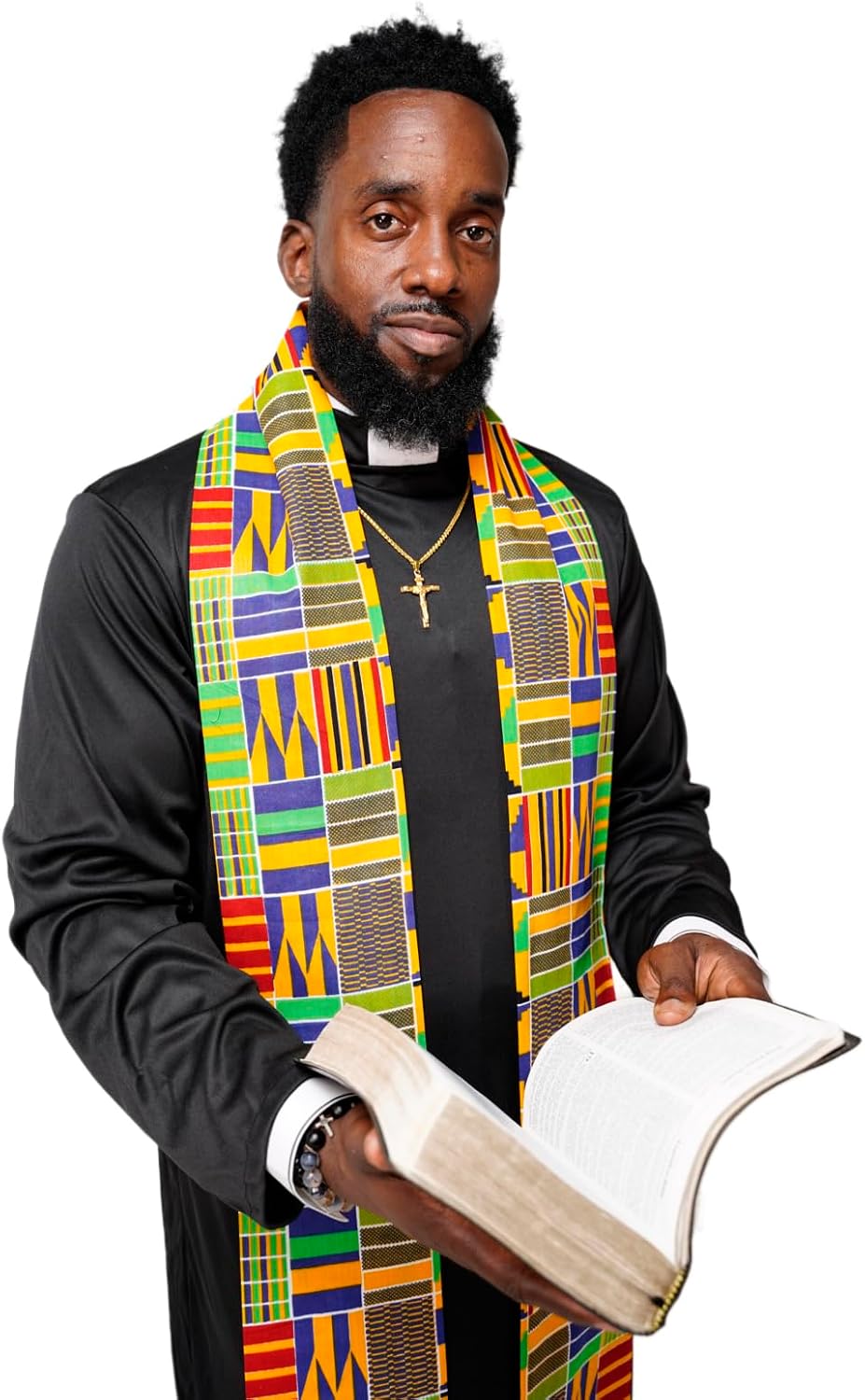Dupsie's Kente African Print Church Clergy Pastor Choir Stole/Sash with Fringes