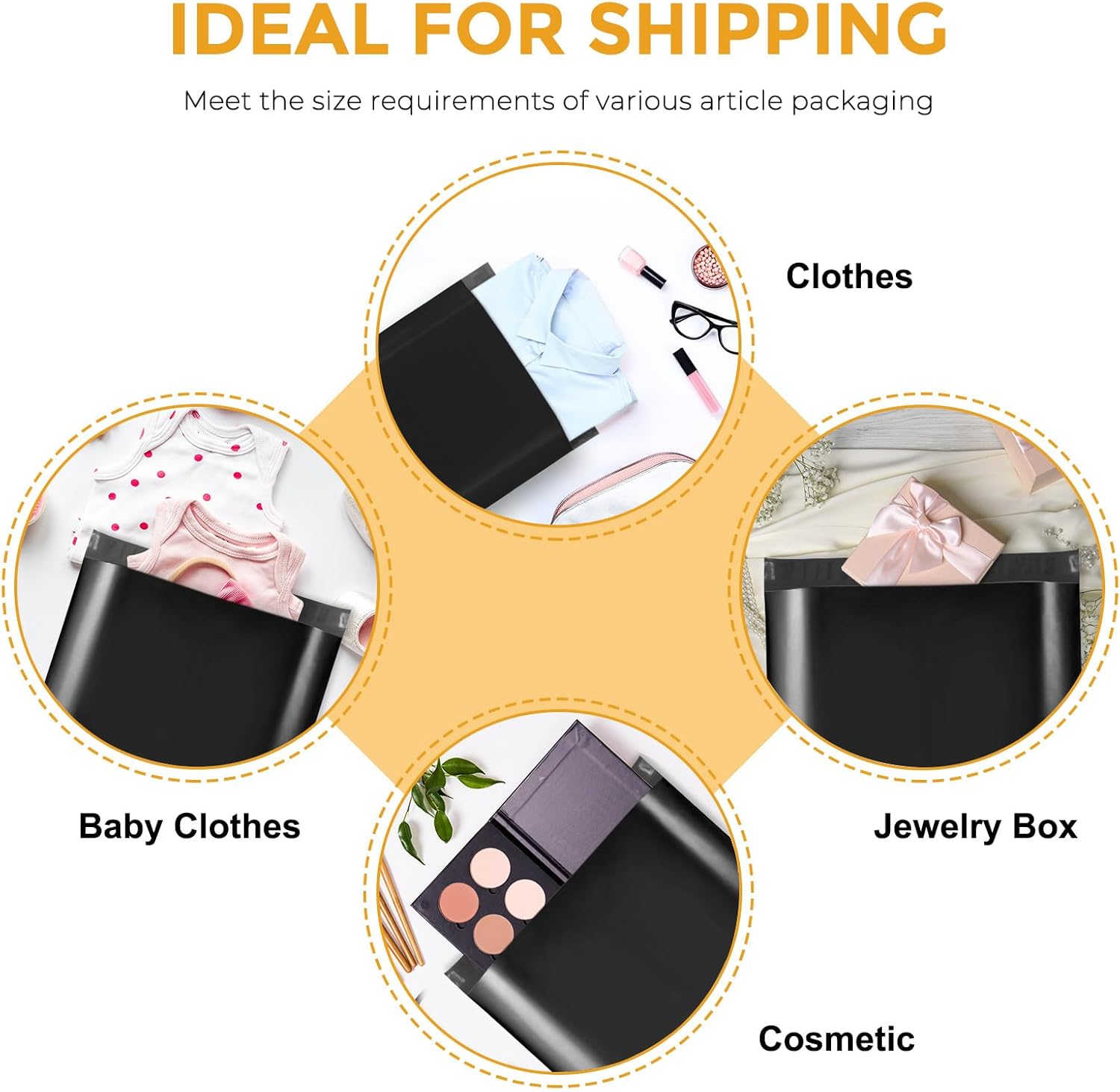 Metronic Poly Mailers 10X13 1000 Pack, Bulk Shipping Bags Heavy Duty Self Seal Waterproof Tear Weather Resistant Medium Mailing Envelopes, Packaging bags for Small Business, Boutique, Clothing,Black