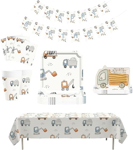 Birthday Party Table Setting DIY Decoration Set - Construction Theme