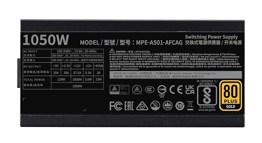 電源ユニット Cooler Master MMW GOLD V2 1050W Amazon | Cooler Master MWE GOLD 1050 - V2 ATX3.0 80PLUS GOLD