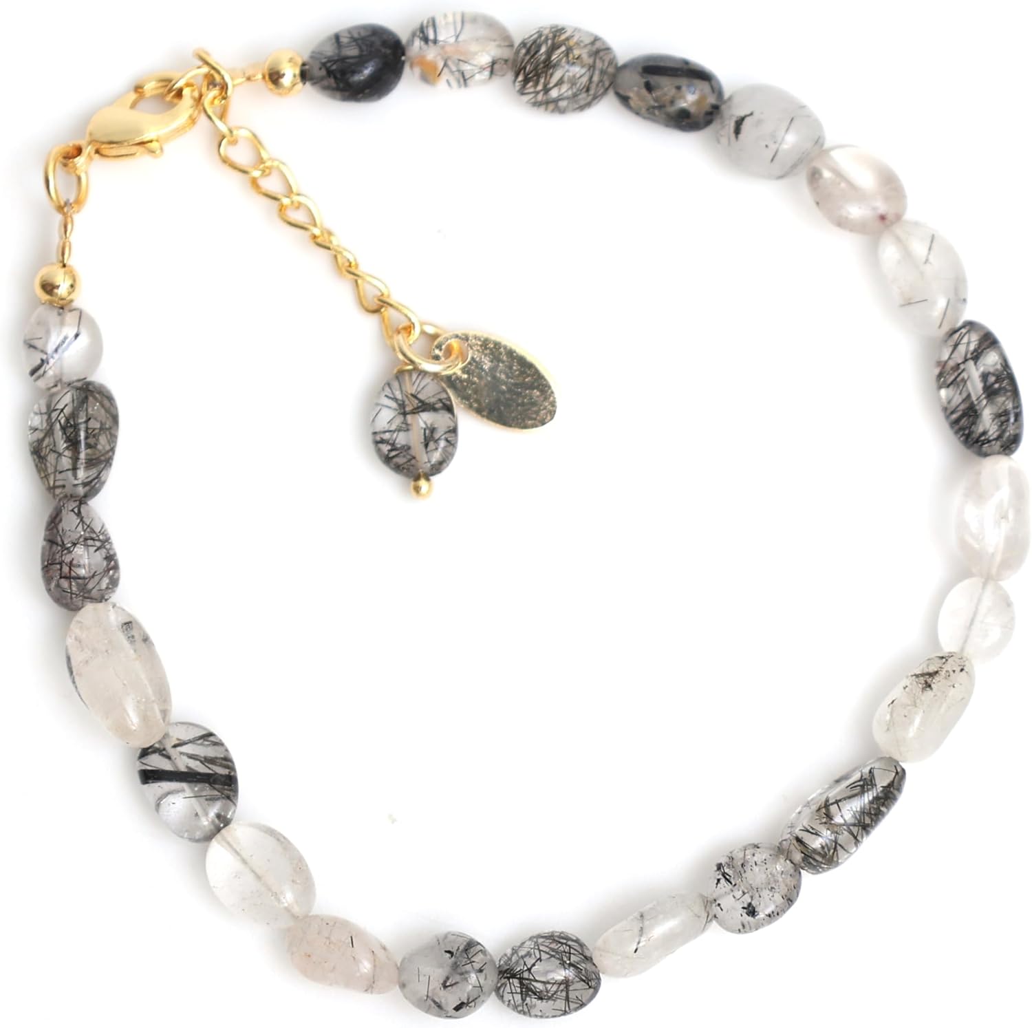 Gempires Natural Nuggets Bracelet Handmade Jewelry With 7 + 1 Inch 14k Yellow Gold Plated Adjustable Chain - Image 6