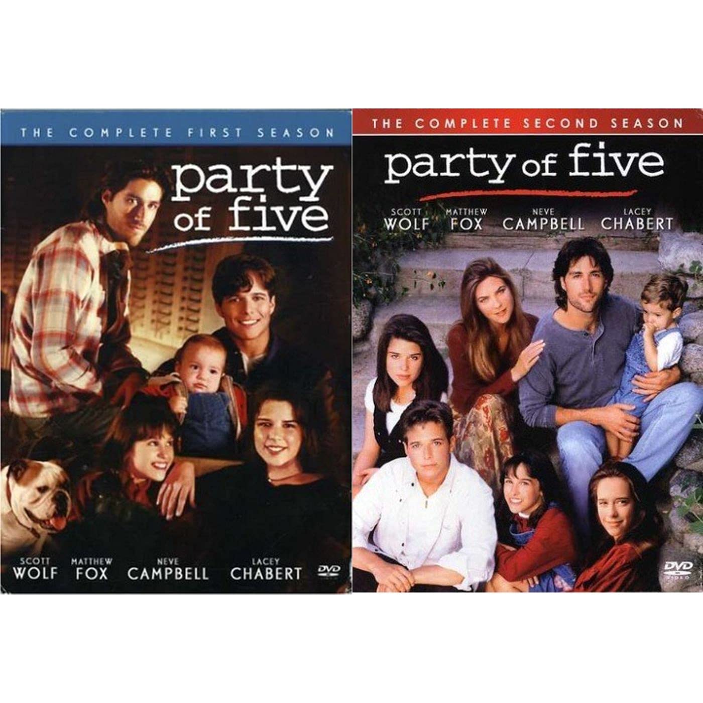Party of Five Complete Seasons 1 / 2 (10 DVD Disc Set - 32.5 Hours - 44 Full Episodes Kids And Family TV Show) - Scott Wolf , Matthew Fox , Neve Campbell and Lacey Chabert, Patricia Heaton