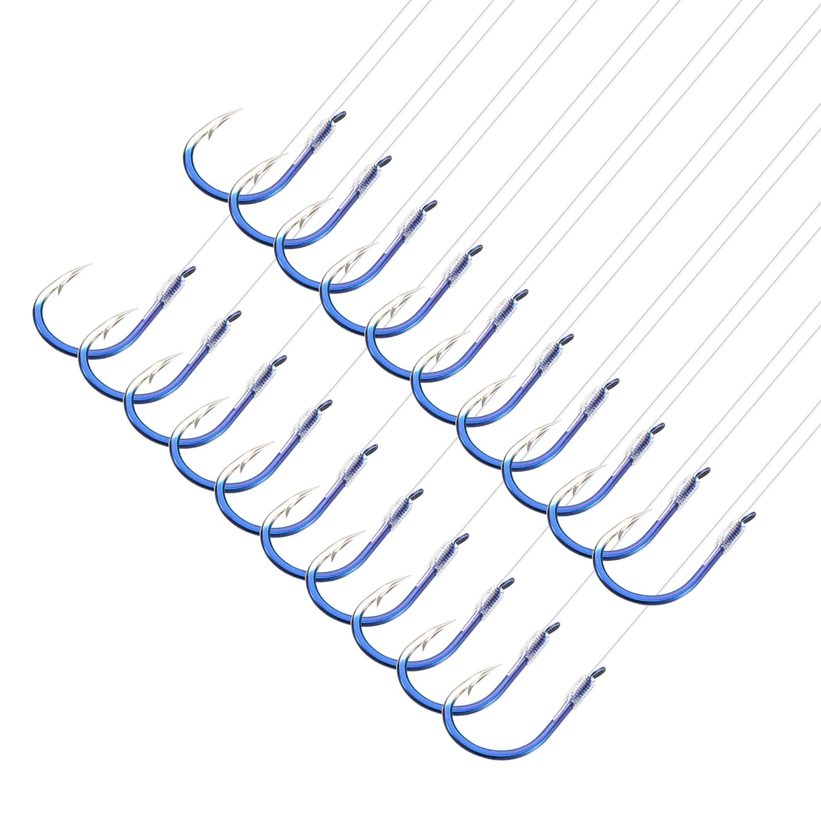 PATIKIL 8# Small Fishing Hooks with 45cm Line