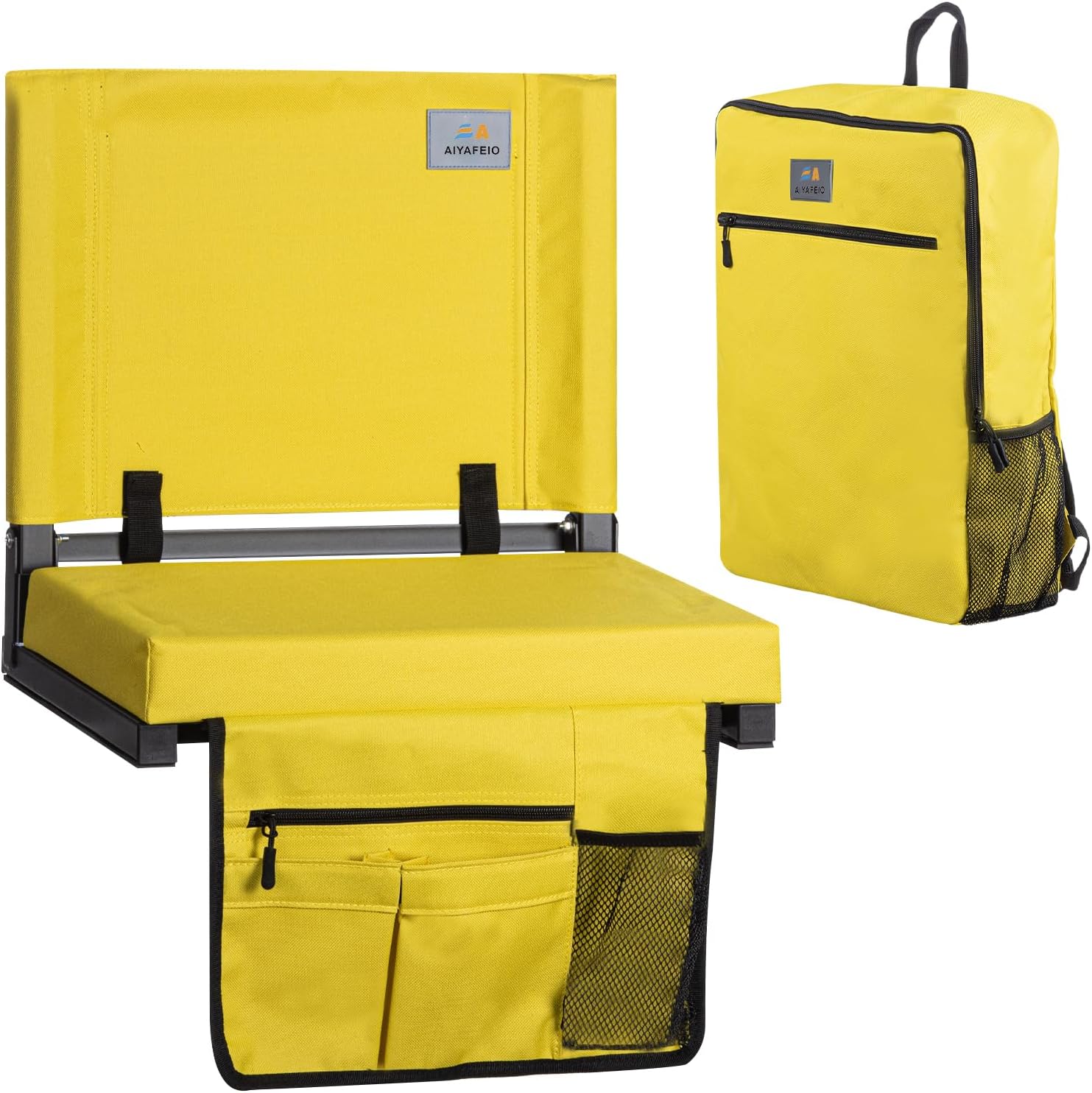 Stadium Seats for Bleachers with Back Support, Bleacher Chairs with Back，Portable Bleacher Seats with Cushions and Backpacks，Wide Stadium Chair for Sports Events and Concerts