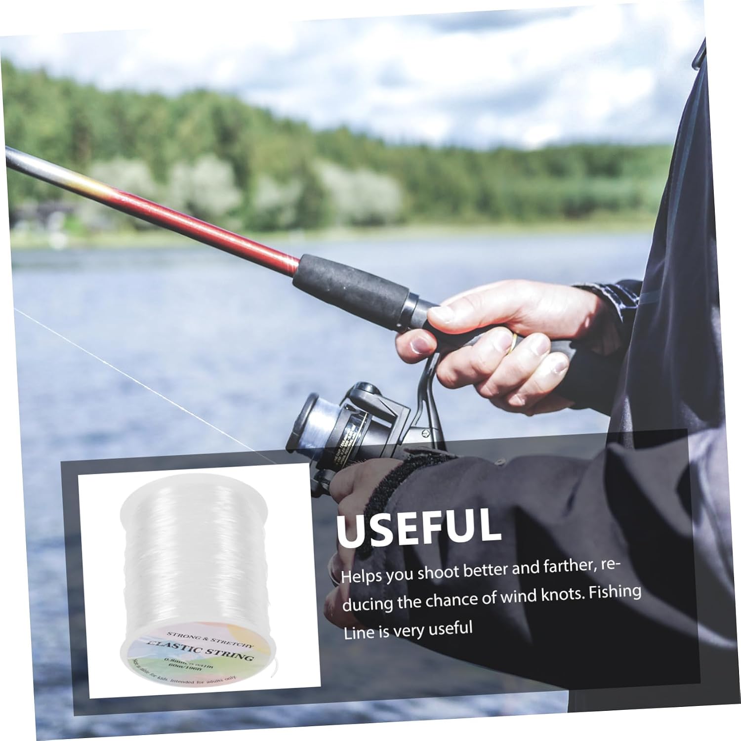 Heavy Duty Nylon Monofilament Fishing Line 0.8mm Anti-wear Fluorocarbon Outdoor Fish String for Professional Angling