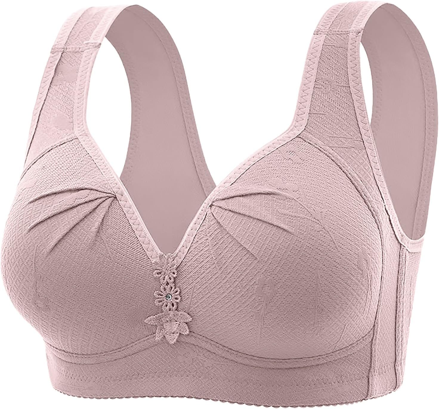 Women's Breathable Back Underwear Gathered Bra No Rims Adjustable Comfortable Large Size Bra Sleep Soft Comfy Sexy Lace Wireless Lingerie 2024