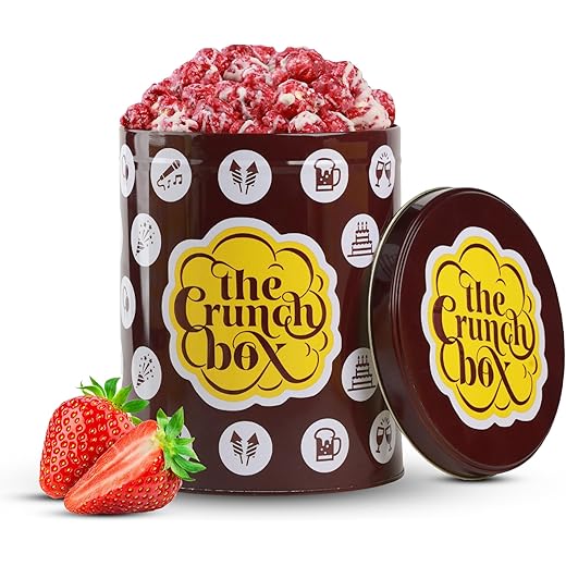 Crunch Box Crisp Snowberry Popcorn Tin 500g