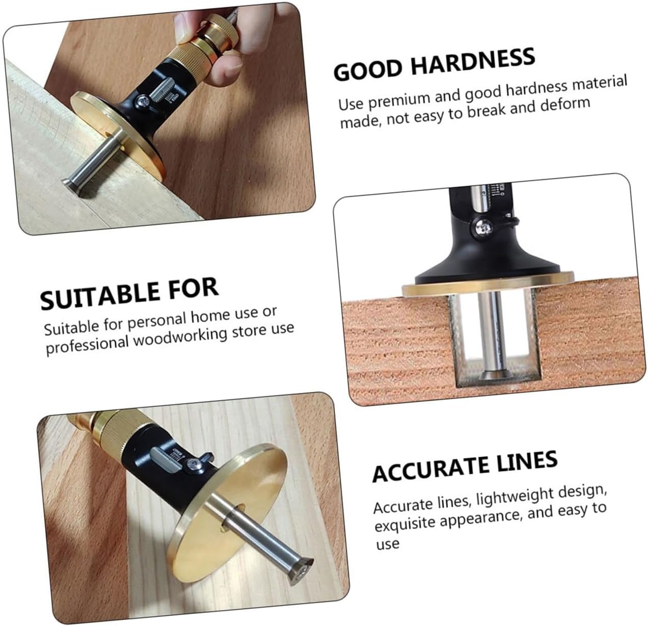 European Carpenter Marking Gauge Woodworking Scribe Tool with Hard Alloy Carbide Blade for Precise Parallel Line Drawing and Accurate Woodworking Measurement