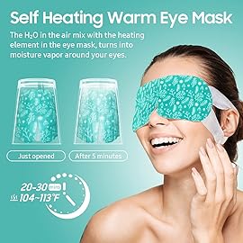 BeHoomi Steam Eye Mask, 10 Packs Heated Eye Mask, Self Heating Disposable SPA Warm Compress for Eyes Sleep Mask, Travel Essentials & Relaxation Gifts, Stocking Stuffers (Unscented)